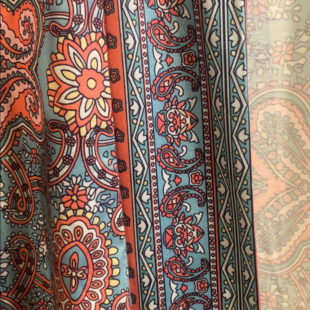 Paisley Retro Floral Kimono Duster Wrap - Picture 3 of 4